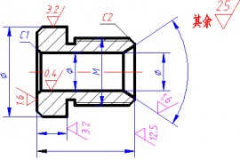 机械制图-4.4表面粗糙度代(符)号在图样上的标注方法（图文教程） ...