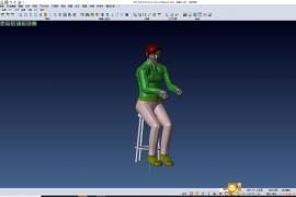 工程人体模型（坐姿）