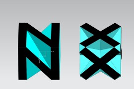 UG教学：绘制一个三维立体字母NX模型
