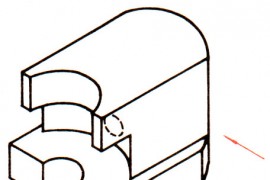 镶块的组合体视图绘图步骤（图文教程）