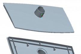 塑胶模具设计:倒装模显示器底座的细水口设计详细流程