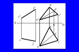 机械制图教程-(2.4)直线与平面、两平面的相对位置（图文教程） ...