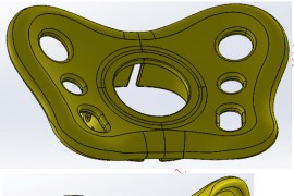 塑胶模具设计:蝶形支架面壳注塑模设计技巧