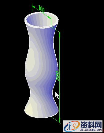 AutoCAD2018旋转命令画简易花瓶(图文教程),cad三维旋转命令画花瓶三维模型教程,空格,矩形,圆角,偏移,择要,第12张