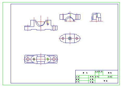 CAD教程第33章-用 AutoCAD2004 拼画装配图（图文教程）,CAD教程第33章-用_AutoCAD2004_拼画装配图,装配图,拼画,视图,插入,零件,第7张