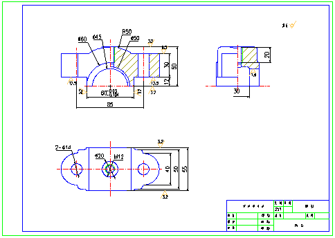 CAD教程第33章-用 AutoCAD2004 拼画装配图（图文教程）,CAD教程第33章-用_AutoCAD2004_拼画装配图,装配图,拼画,视图,插入,零件,第3张