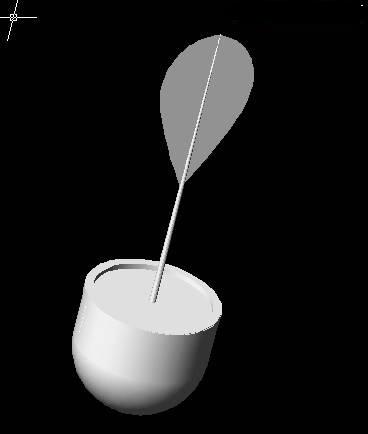 AutoCAD三维建模实例：三维羽毛球（图文教程）,AutoCAD三维建模制作立体羽毛球,如图,三维,旋转,基点,圆环,第8张