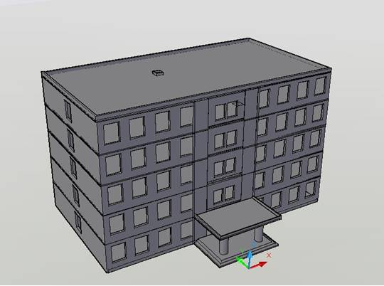 AutoCAD三维建筑模型建模（图文教程）,AutoCAD三维建筑模型建模,下图,矩形,拉伸,命令,门厅,第37张