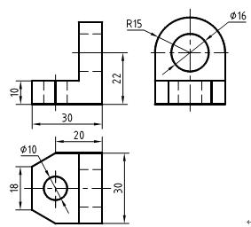 CAD绘图技能实验（四）绘制正等轴测图（图文教程）,CAD绘图技能实验（四）绘制正等轴测图,如图,绘制,圆心,外公切线,指定,第1张