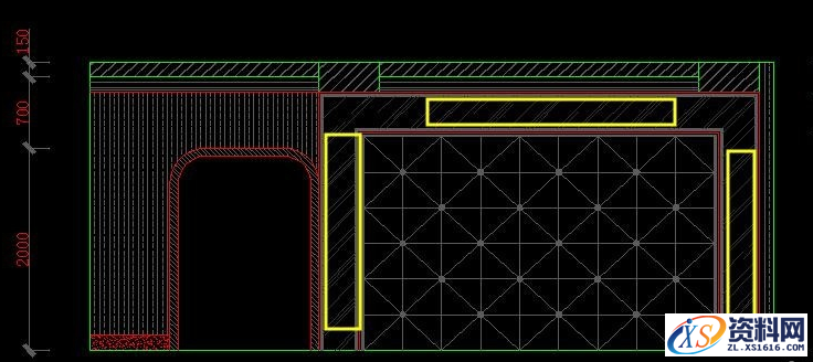 运用AutoCAD绘制电视背景墙的画法教程,室内设计CAD教程5：CAD电视背景墙画法,画法,绘制,AutoCAD,第14张