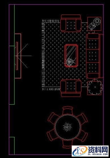 运用AutoCAD绘制电视背景墙的画法教程,室内设计CAD教程5：CAD电视背景墙画法,画法,绘制,AutoCAD,第4张