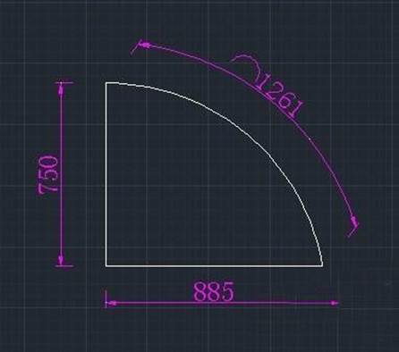 CAD已知弧长和直角边长画圆弧（图文教程）,CAD已知弧长和直角边长怎么画弧,圆弧,第5张