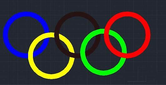 中望CAD绘制奥运五环图形（图文教程）,CAD怎么绘制奥运五环图形?,绘制,图形,第5张