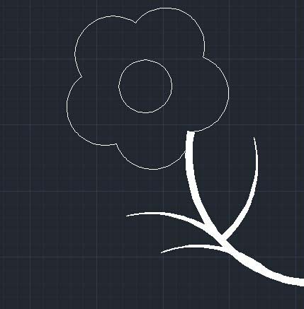 用中望CAD中绘制花朵（图文教程）,怎么用CAD绘制一朵花,绘制,教程,CAD,第7张