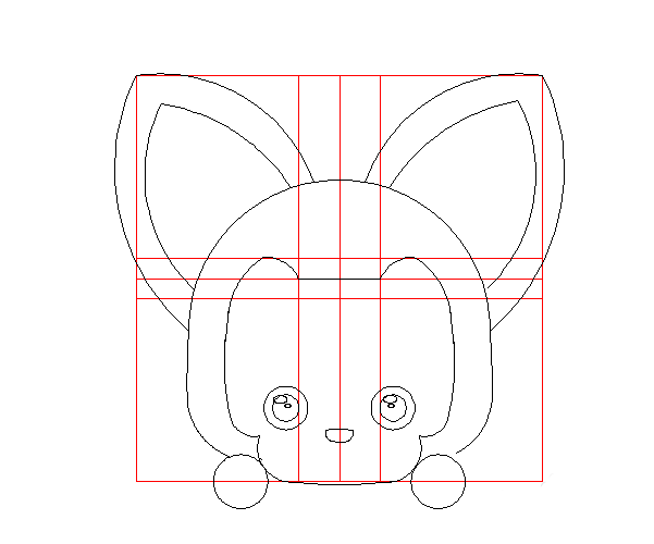 中望CAD绘制阿狸头像简图（图文教程）,用CAD怎么绘制阿狸头像,绘制,教程,第9张