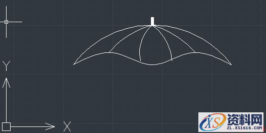 中望CAD绘制雨伞简图（图文教程）,用CAD绘制雨伞的详细教程,绘制,教程,第4张