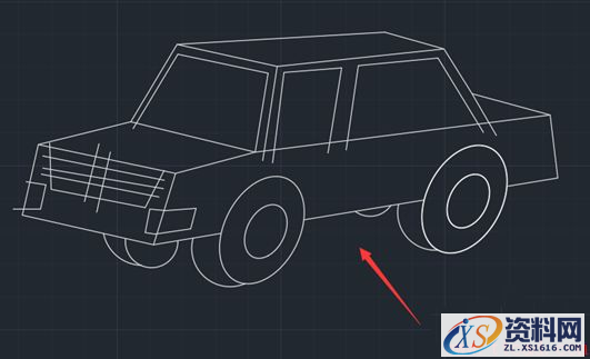 CAD绘制汽车简笔画（图文教程）,CAD怎么画汽车平面图,绘制,教程,第8张