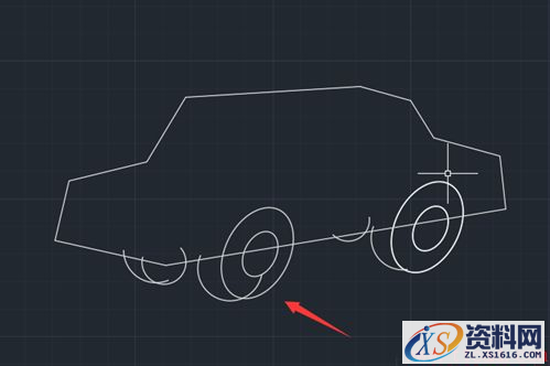 CAD绘制汽车简笔画（图文教程）,CAD怎么画汽车平面图,绘制,教程,第6张