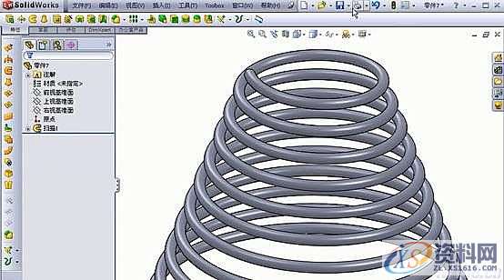 用solidworks三维建模锥形弹簧的方法和步骤,solidworks画弹簧,三维,建模,第7张