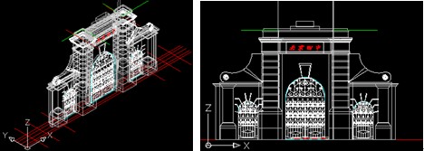 用浩辰CAD绘制北京四中校门（图文教程）,用浩辰CAD绘制北京四中校门,绘制,教程,第6张