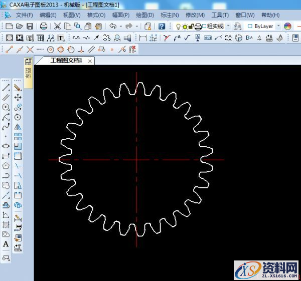 在CAXA中快速画齿轮齿形线切割图（图文教程）,在CAXA中快速画齿轮齿形线切割图,齿轮,第5张