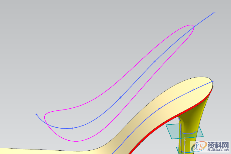 UG NX教程：绘制一双红色高跟鞋,绘制,教程,第16张