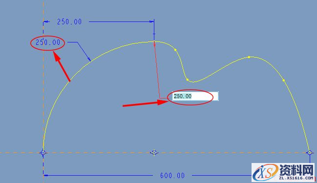 Pro/E样条曲线标注尺寸方法(图文教程),Pro/E样条曲线标注尺寸方法,标注,曲线,半径,第6张
