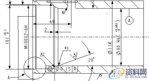 ProE工程图教程-缸筒体工程图创建案例,公差,如图,视图,基准,对话框,第14张