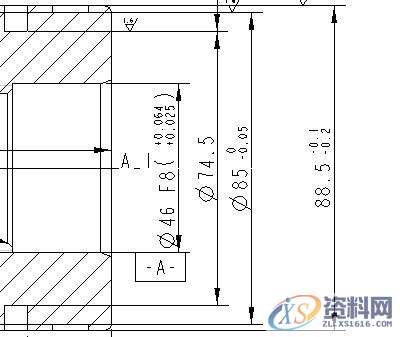 ProE工程图教程-活塞工程图创建案例,视图,如图,公差,基准,标注,第10张