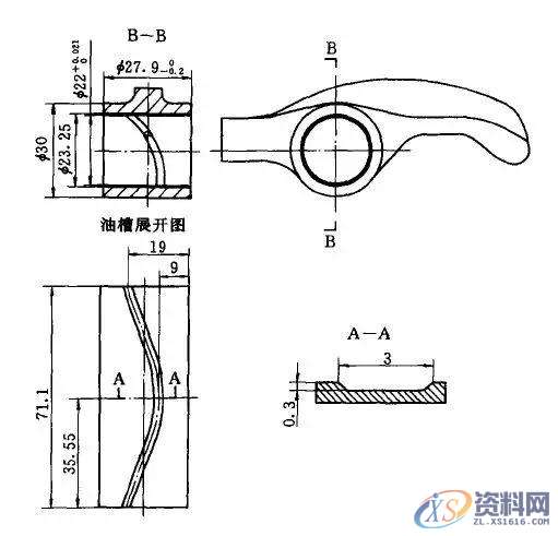 夹具设计：汽车发动机气门摇臂夹具前 言一、气门摇臂油槽车削靠模夹具设计二、气门摇臂端面车削离心夹具二、汽车发动机摇臂体数控加工夹具设计结 语,设计,第1张