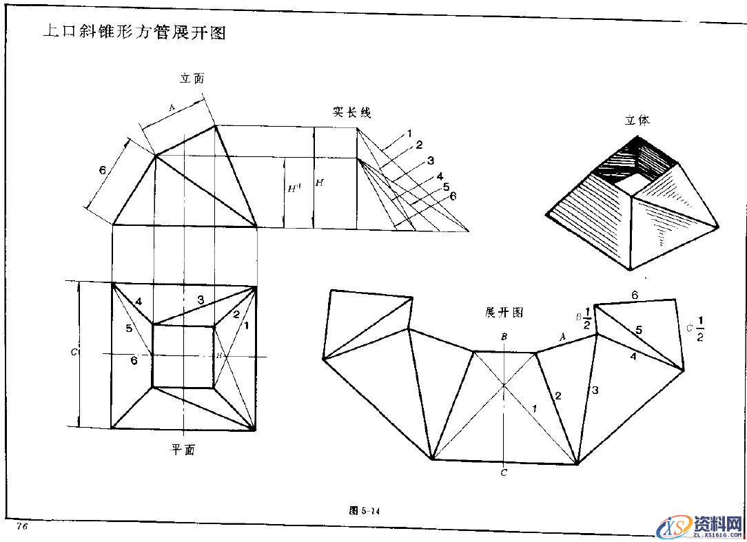 钣金展开实例—方锥体展开图（图文教程）,钣金展开实例—方锥体展开图,锥体,实例,第14张