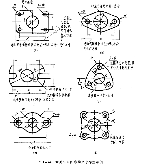 机械制图教程—1-4平面图形的分析与画法（图文教程）,机械制图教程—1-4平面图形的分析与画法,尺寸,线段,圆弧,图形,如图,第3张