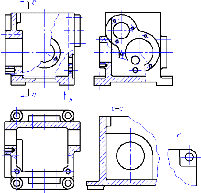 机械制图-2.4零件表达方案举例（图文教程）,机械制图-2.4零件表达方案举例,主视图,视图,结构,第4张