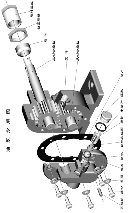 齿轮油泵测绘及工作原理介绍（图文教程）,齿轮油泵,装配图,零件,装配,齿轮,第2张