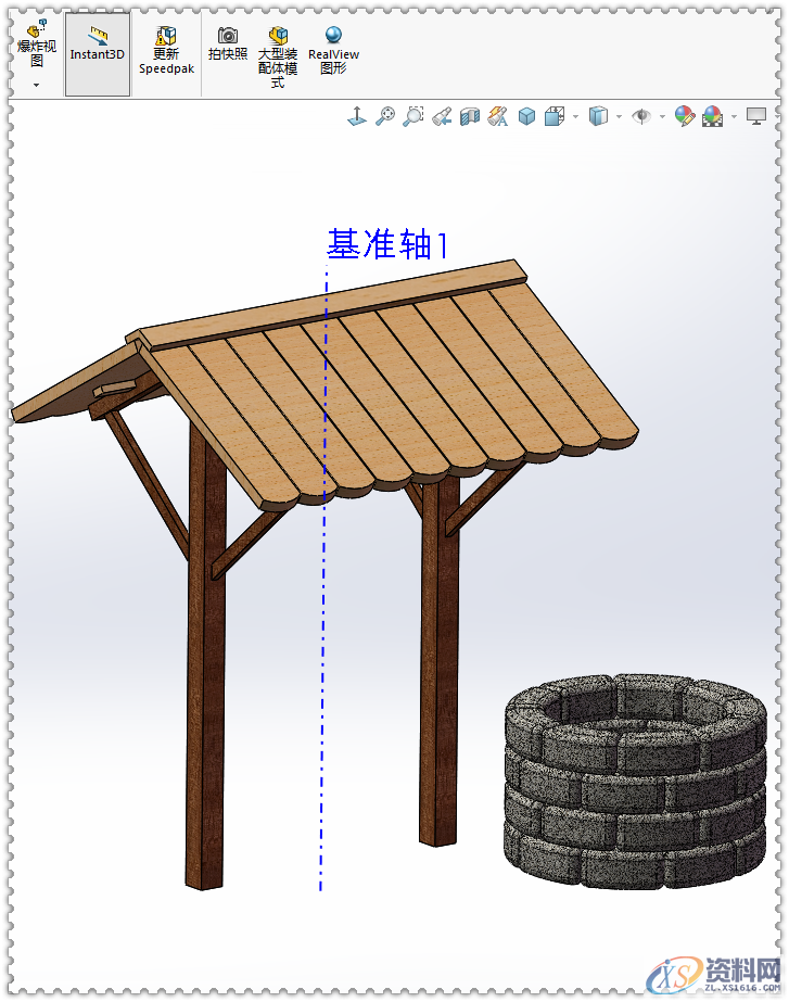 用SolidWorks软件设计一个木棚、一口井,SolidWorks,一个,设计,第36张