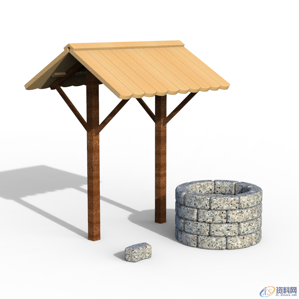 用SolidWorks软件设计一个木棚、一口井,SolidWorks,一个,设计,第1张