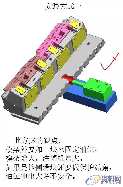 UG塑胶模具设计－油缸在大滑块中的优化安装方式,油缸,模具设计,塑胶,安装,第2张