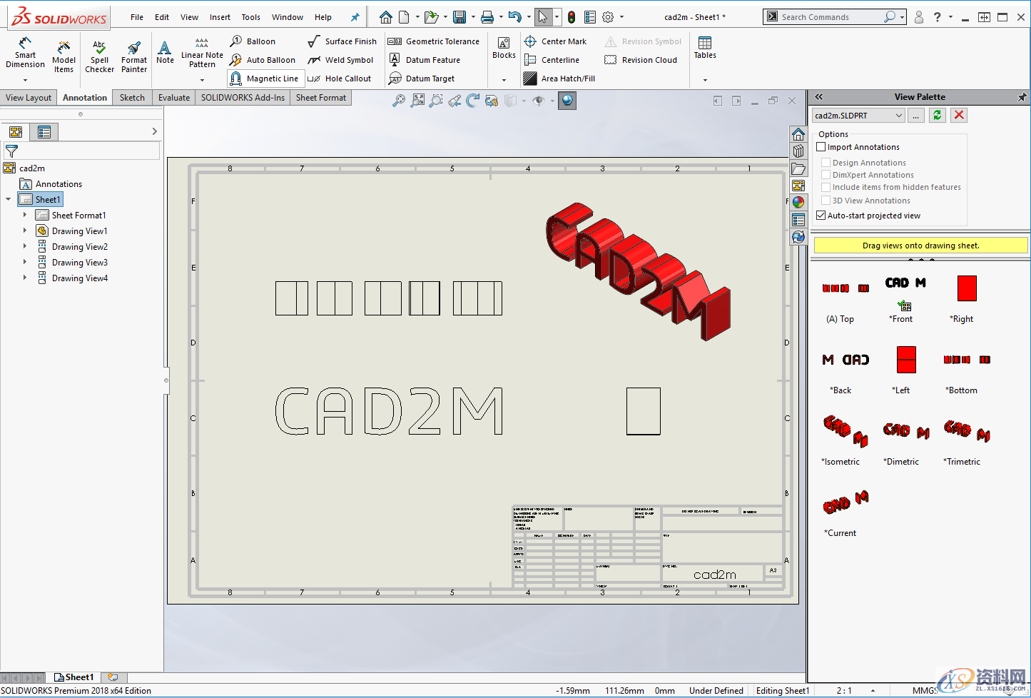 SolidWorks在工程图上如何添加实体曲面,曲面,实体,设计培训,培训,第6张