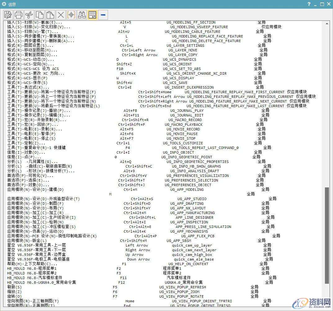 UG NX软件各个版本快捷键内部查看方法,快捷键,第4张