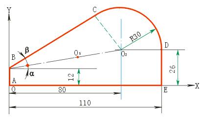 数控编程前直线、圆弧类零件的轮廓计算举例（图文教程）,数控编程前直线、圆弧类零件的轮廓计算举例,圆弧,数控,第1张