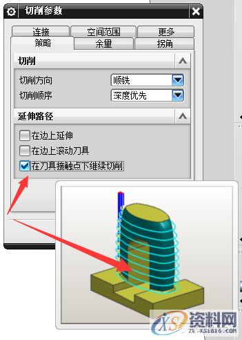 UG编程中等高加工中在刀具接触点下继续切削的含义及应用,mso,设计培训,font,我们,第7张