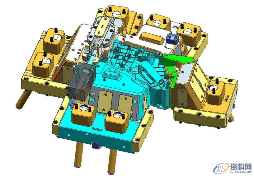 汽车模具设计：汽车空调壳体模具结构剖析,结构,模具,精雕,模具设计,产品,第13张