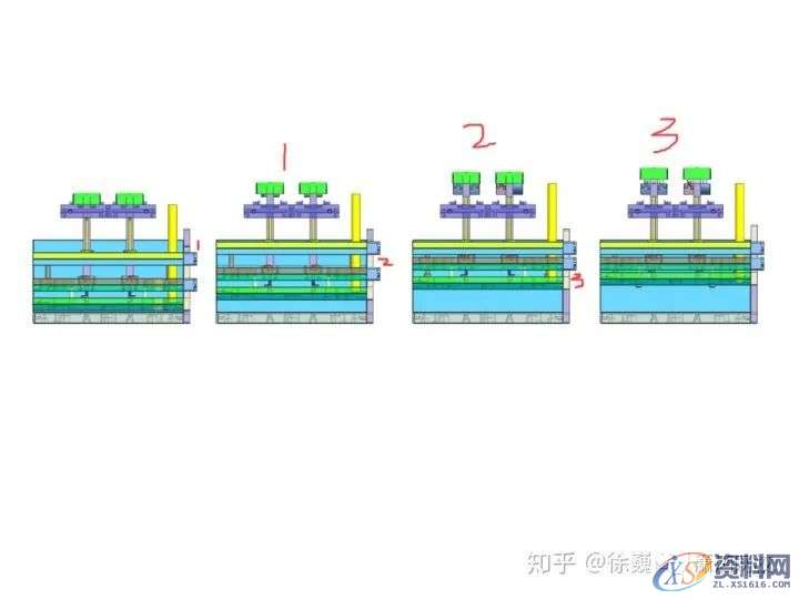 90度圆弧滑块模具结构图，三次同步顶出，小结构大思维,结构图,圆弧,模具,第14张