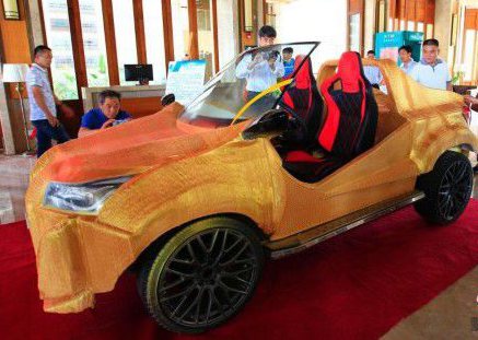 中国首台3D打印概念汽车“土豪金”问世（图文教程）,中国首台3D打印概念汽车“土豪金”问世,概念,第4张