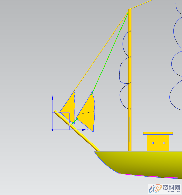 塑胶模具设计:UG三维建模一艘帆船，收藏起来,三维,模具设计,建模,塑胶,第27张