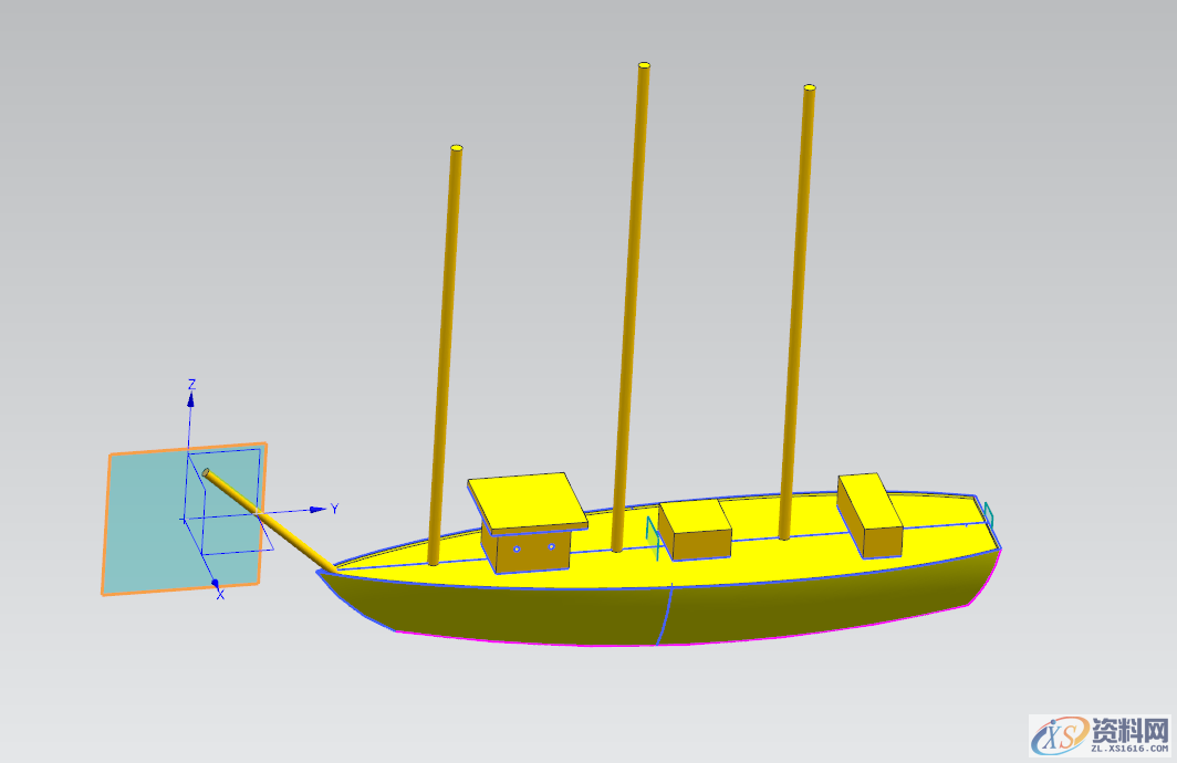塑胶模具设计:UG三维建模一艘帆船，收藏起来,三维,模具设计,建模,塑胶,第15张