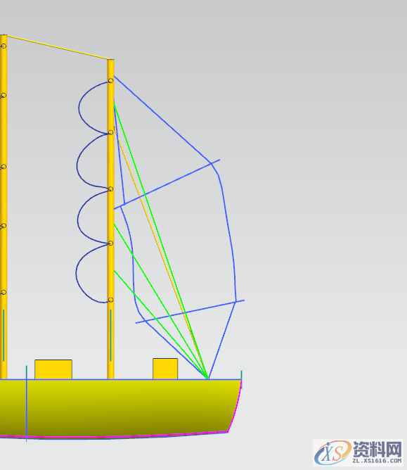 塑胶模具设计:UG三维建模一艘帆船，收藏起来,三维,模具设计,建模,塑胶,第28张