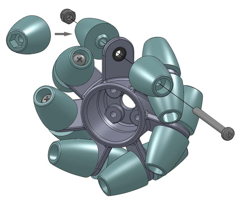 3D打印全向轮式机器人步骤（英文）（图文教程）,3D打印全向轮式机器人步骤（英文）,步骤,第3张