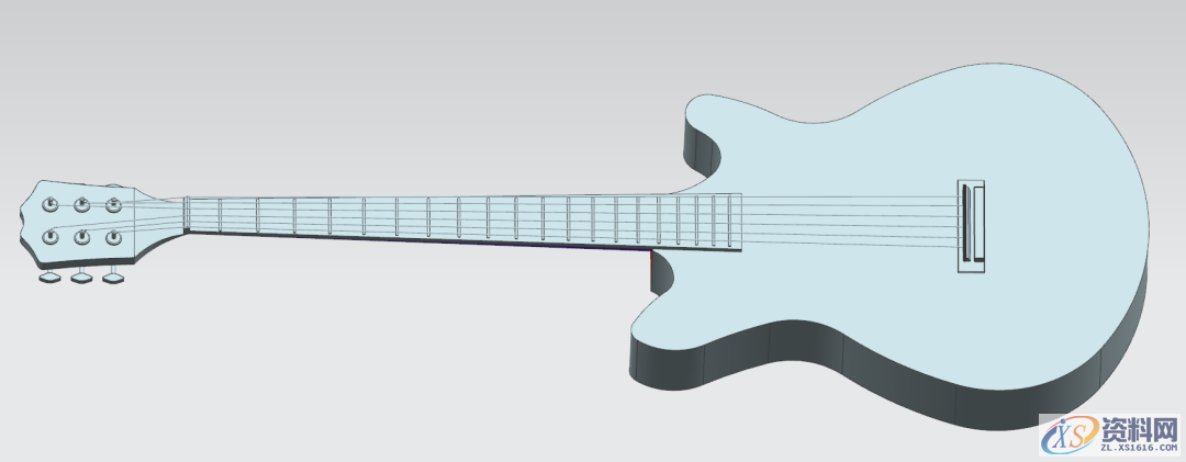 UG塑胶模具设计三维建模吉他模型，适合新手,三维,模具设计,建模,塑胶,第20张