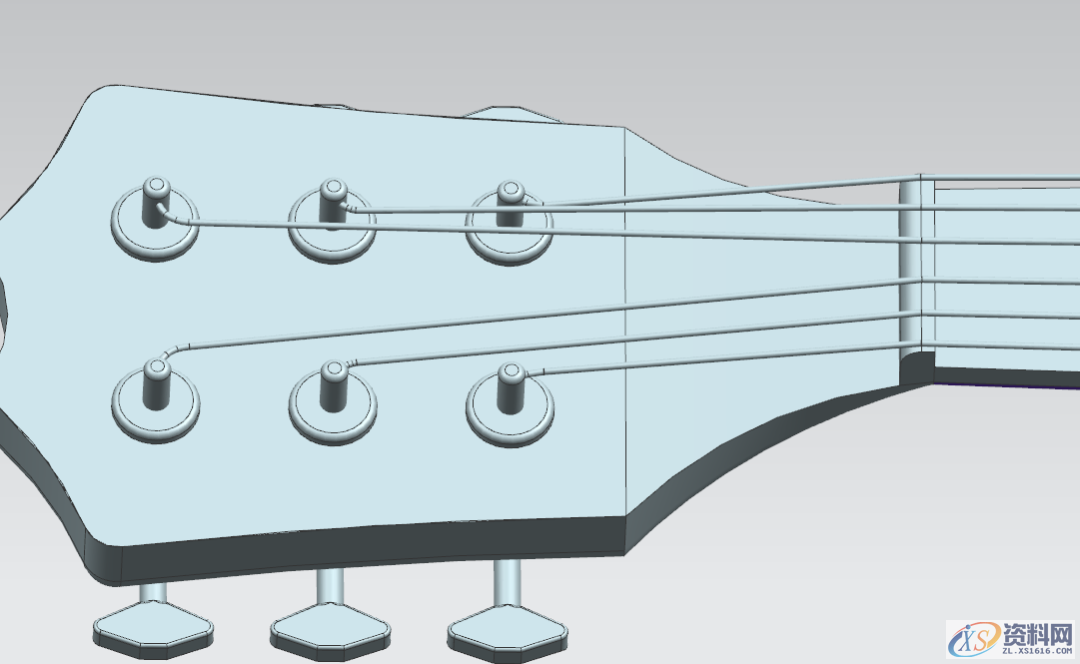 UG塑胶模具设计三维建模吉他模型，适合新手,三维,模具设计,建模,塑胶,第19张